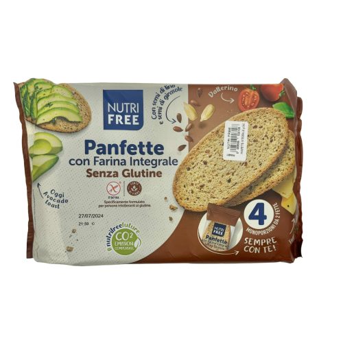 Panfette Integrale - korpás szeletelt kenyér (4*85g) Nutrifree