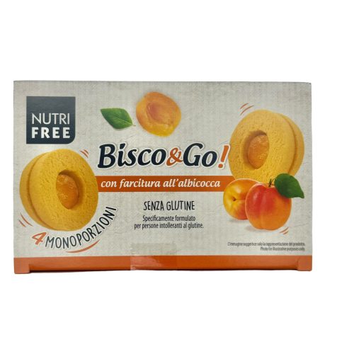 Bisco&Go kajszibarack lekvárral töltött linzer (4*40g) Nutrifree